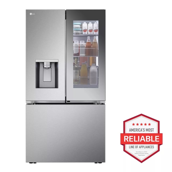 26 cu. ft. counter-depth instaview max mirror refrigerator front view 